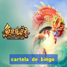 cartela de bingo pra imprimir